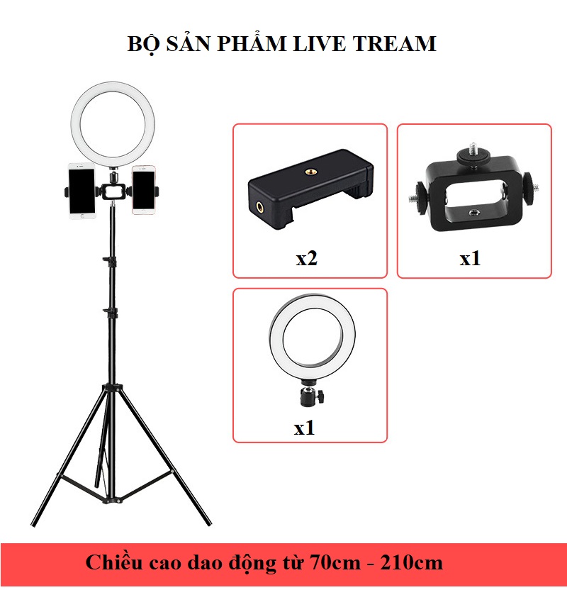 Bộ dụng cụ hỗ trợ chụp ảnh, livestream, quay video tiktok LT-01