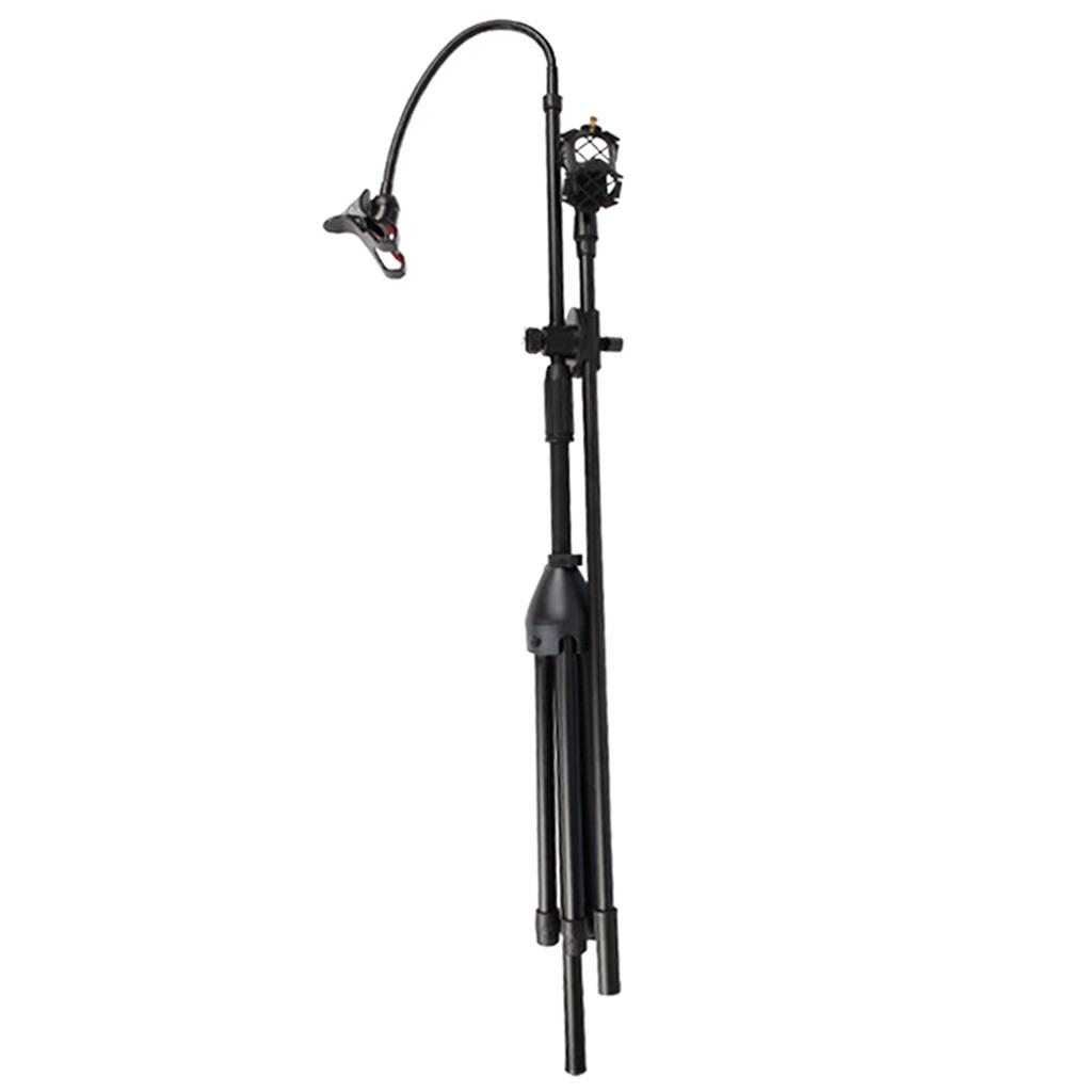 2 in1 Phones Holder Flexible Tripod Bracket Stand Mount for Mobile Phone Mic