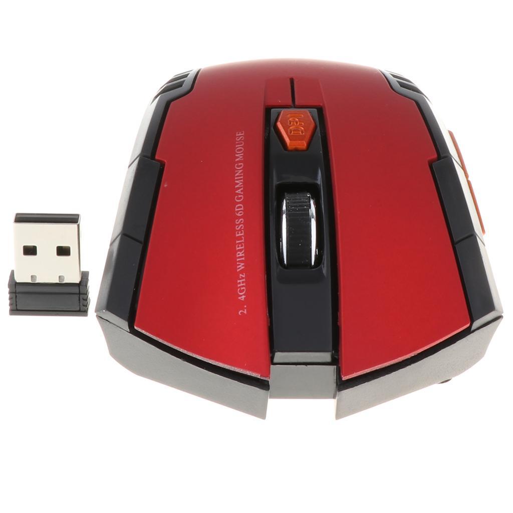 Wireless Gaming Mouse Scroll Wheel & USB Receiver for Laptop Computer