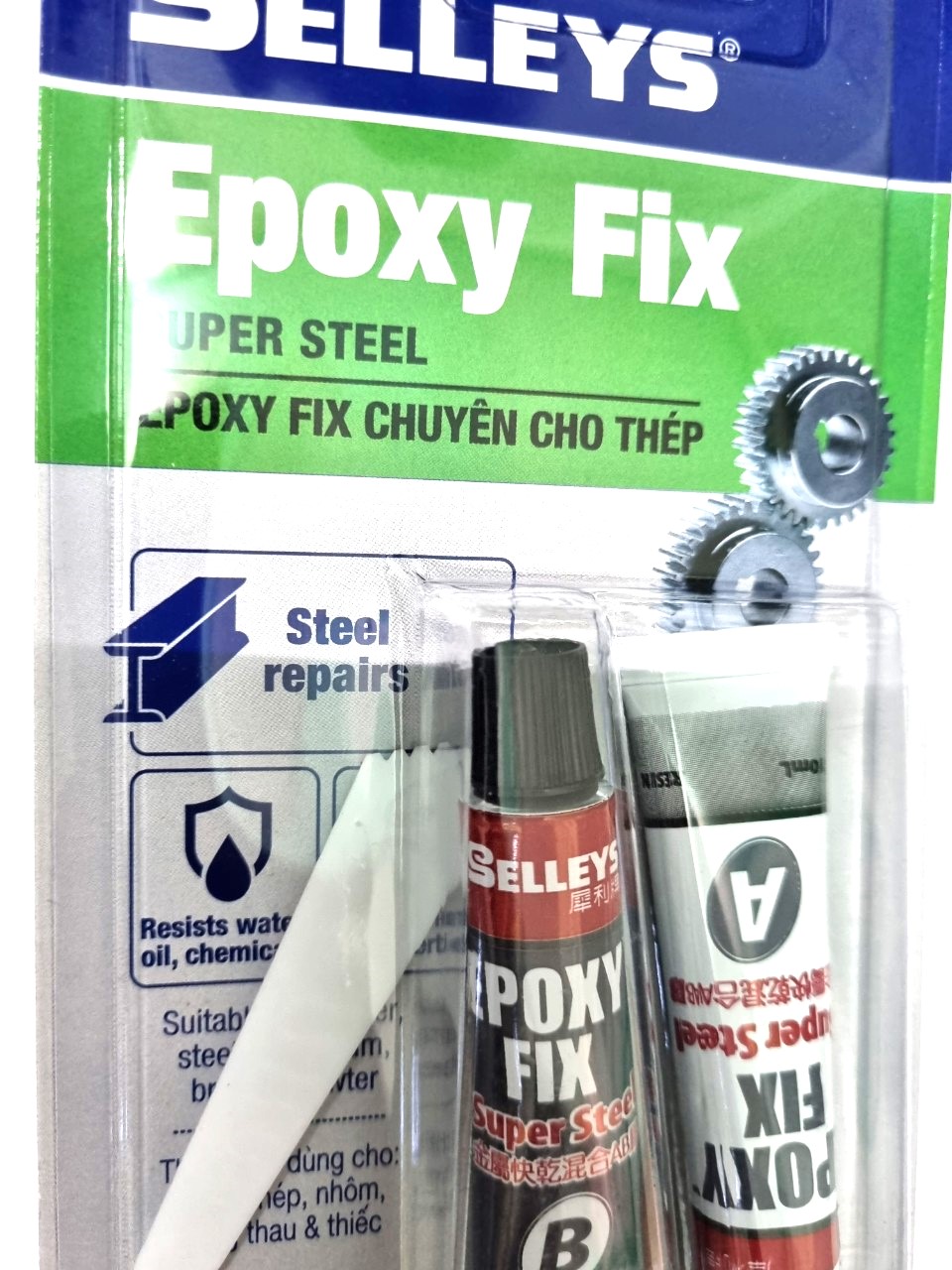 Keo 2 Thành Phần Selleys Epoxy Fix Super Steel 2x10ml - Keo Đa Năng Siêu Dính, Chống Thấm Nước, Dán Gỗ, Kim Loại, Đá