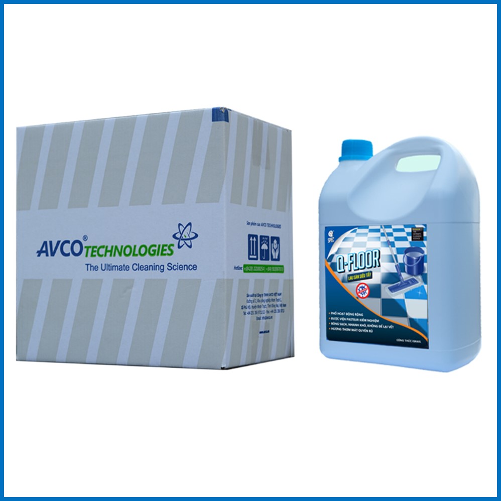 Lau sàn diệt khuẩn Q-FLOOR - thùng carton - AVCOchem - Q-HOMECARE