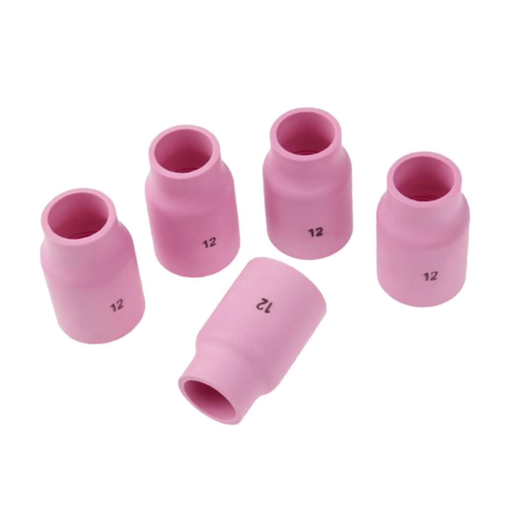 5 PC Nhôm Cốc Sứ Vòi Phun 53N87 #12 Cho Tig Đèn Pin Pta DB SR WP17 18 26