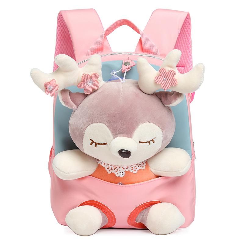 Dễ Thương Kỳ Lân Sinh Viên Trường Ba Lô Cô Gái Hoạt Hình Mini Lông Schoolbag Kidergarten Búp Bê Sang Trọng Túi Đồ Chơi Búp Bê Ba Lô Trẻ Em Quà Tặng