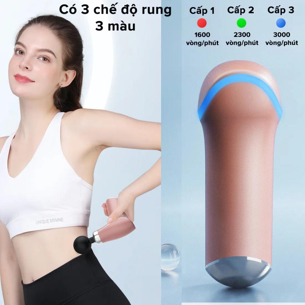 Máy Massage Trị Liệu Cầm Tay 8 Đầu Compact KH 325 3 Chế Độ Cộng Hưởng, Súng Đấm Lưng Cổ Vai Gáy Chính Hãng dododios