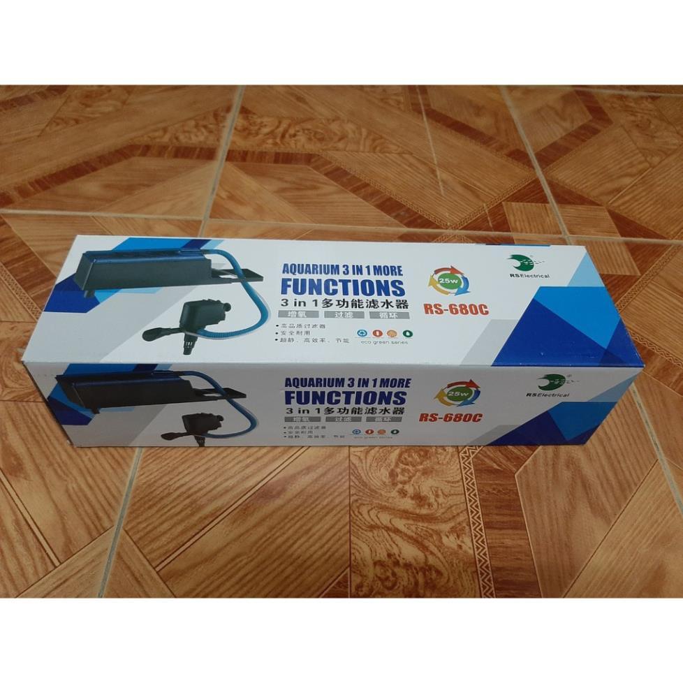 Combo Máy Bơm - Máng Lọc RS 680C Cho Hồ Cá Cảnh Thủy Sinh