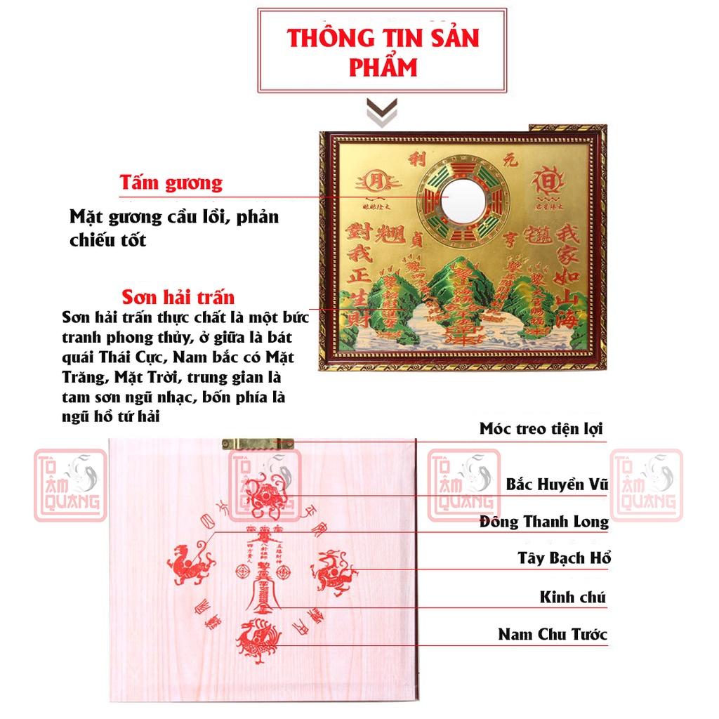 Tranh phong thủy sơn hải trấn bác quái gương cầu lồi xua đuổi tà ma - Trấn trạch mang lại bình an - TÔ TÂM QUANG