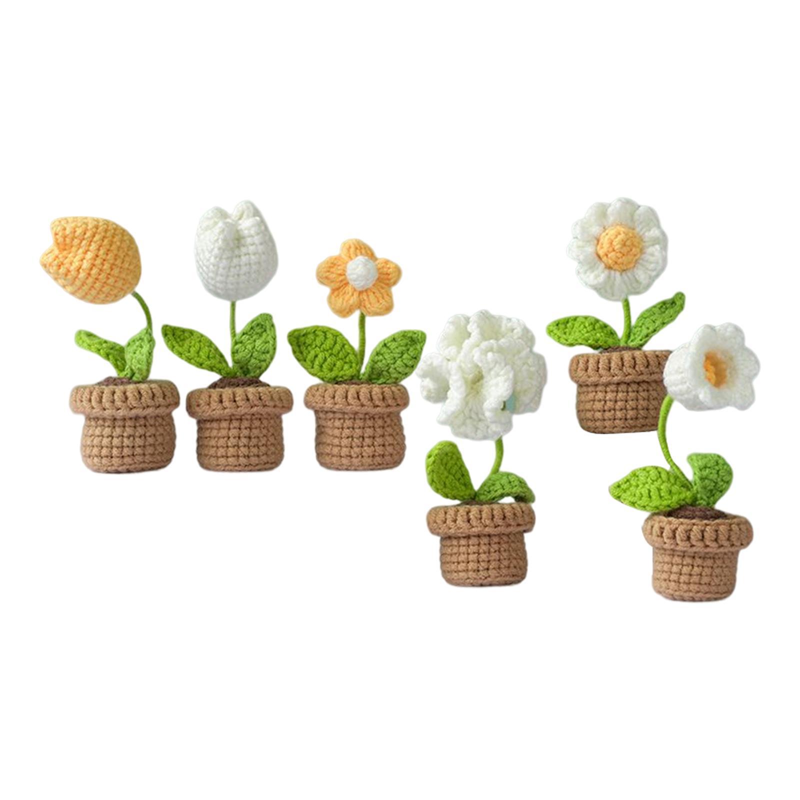 Crochet Kit Accessories Handmade Crocheted Planter for Kids Teens Beginners