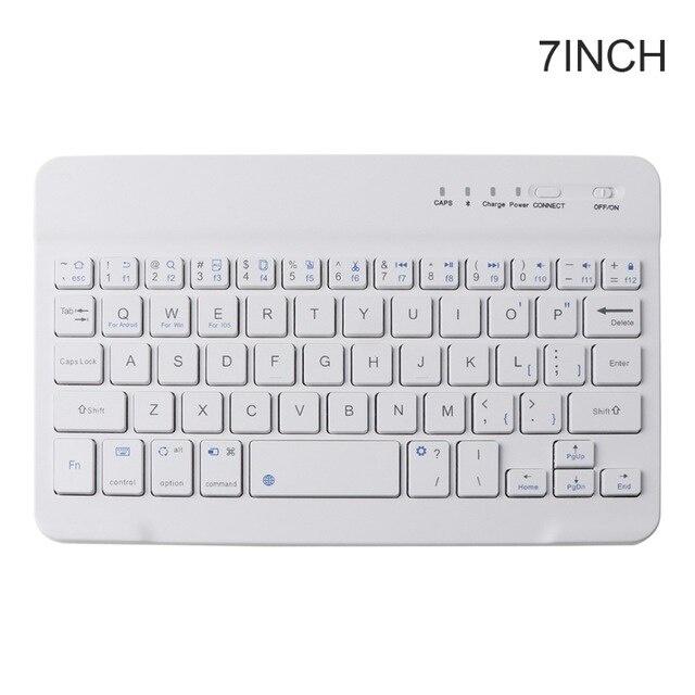 Bàn Phím Bluetooth Không Dây Nhẹ 7/10 Inch Có Thể Sạc Lại, Điện Thoại Di Động Bàn Phím Máy Tính Bảng