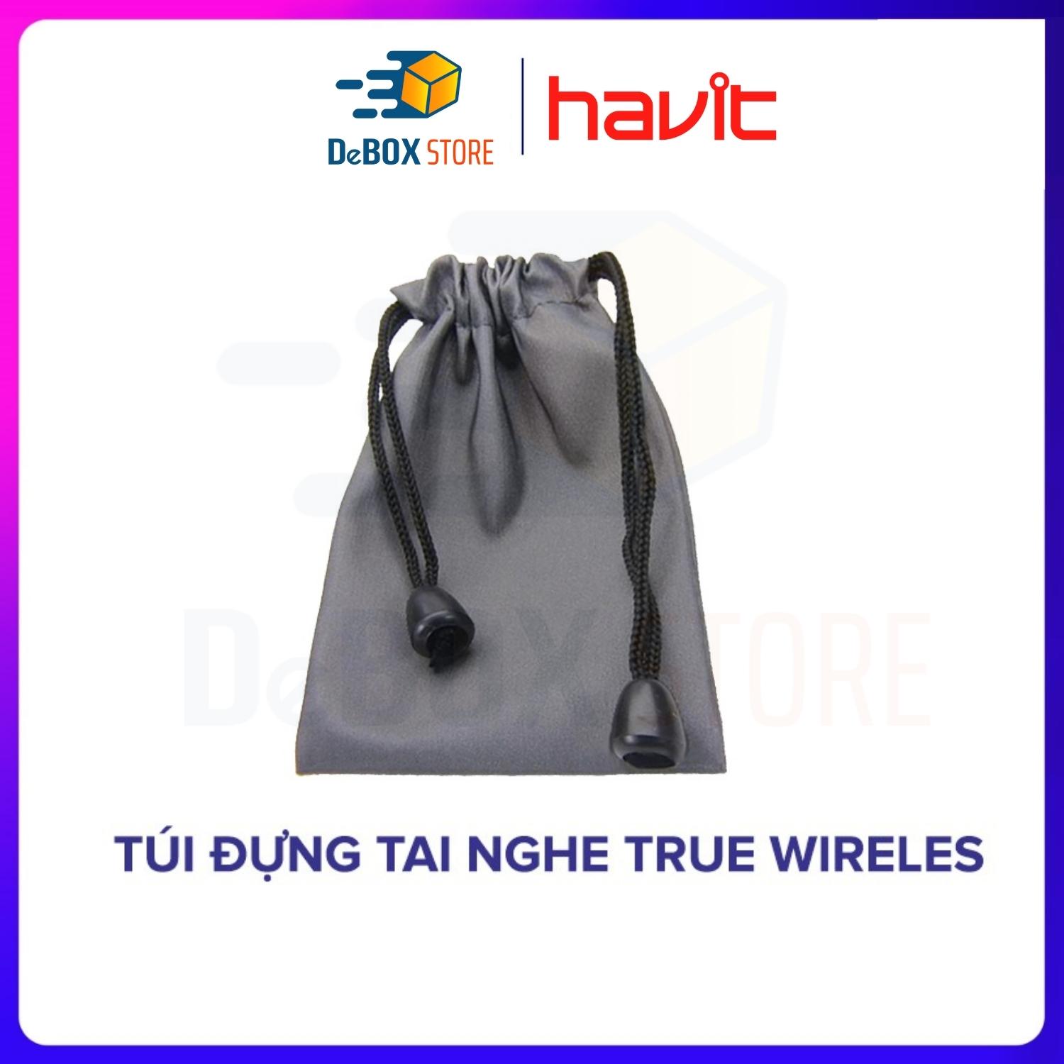 Túi đựng tai nghe rút dây chống nước Soundpeats/Havit 7x11cm - Hàng Chính Hãng