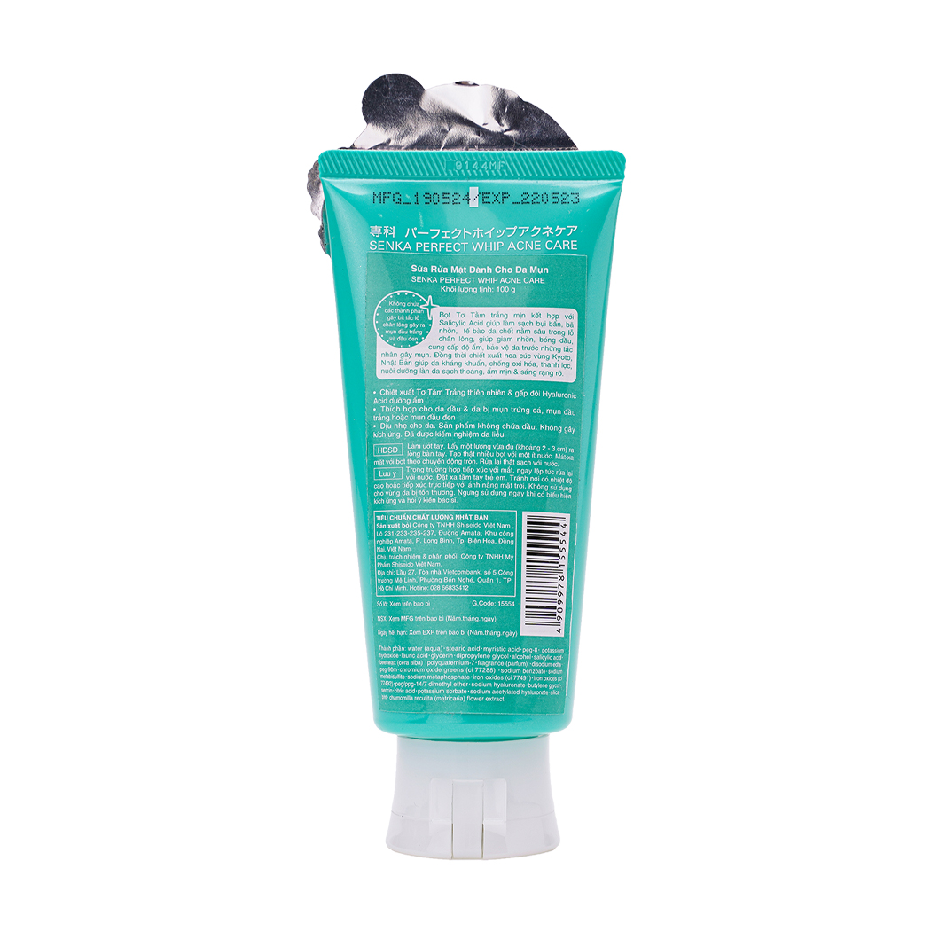 Sữa rửa mặt tạo bọt dành cho da mụn Senka Perfect Whip Acne Care