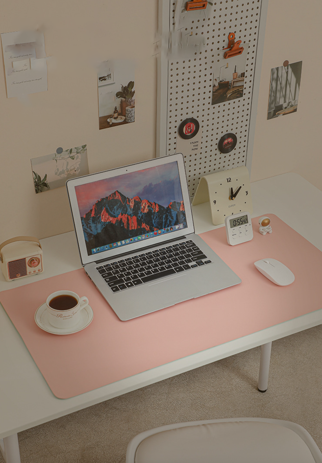 Deskpad da tấm di chuột miếng lót chuột khổ lớn, thảm da trải bàn làm việc 60x30cm - Hàng chính hãng