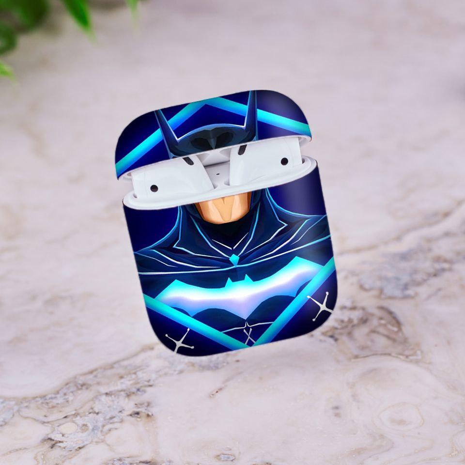 Miếng dán skin chống bẩn cho tai nghe AirPods in hình siêu anh hùng - SAH0039 (bản không dây 1 và 2)