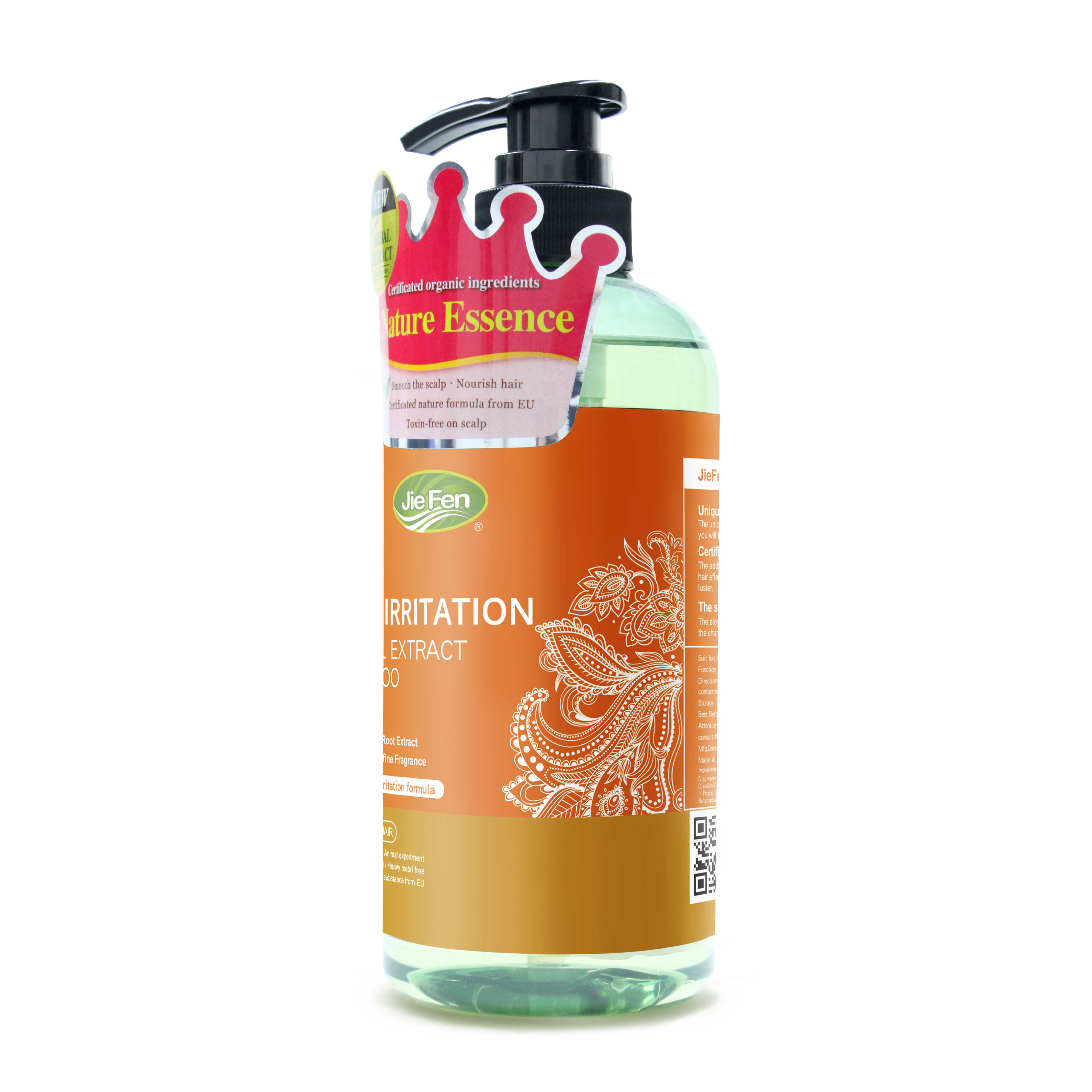 Dầu gội thảo dược Organic dành riêng cho da nhạy cảm Jie Fen Anti-Irritation Shampoo, Taiwan 600 ml