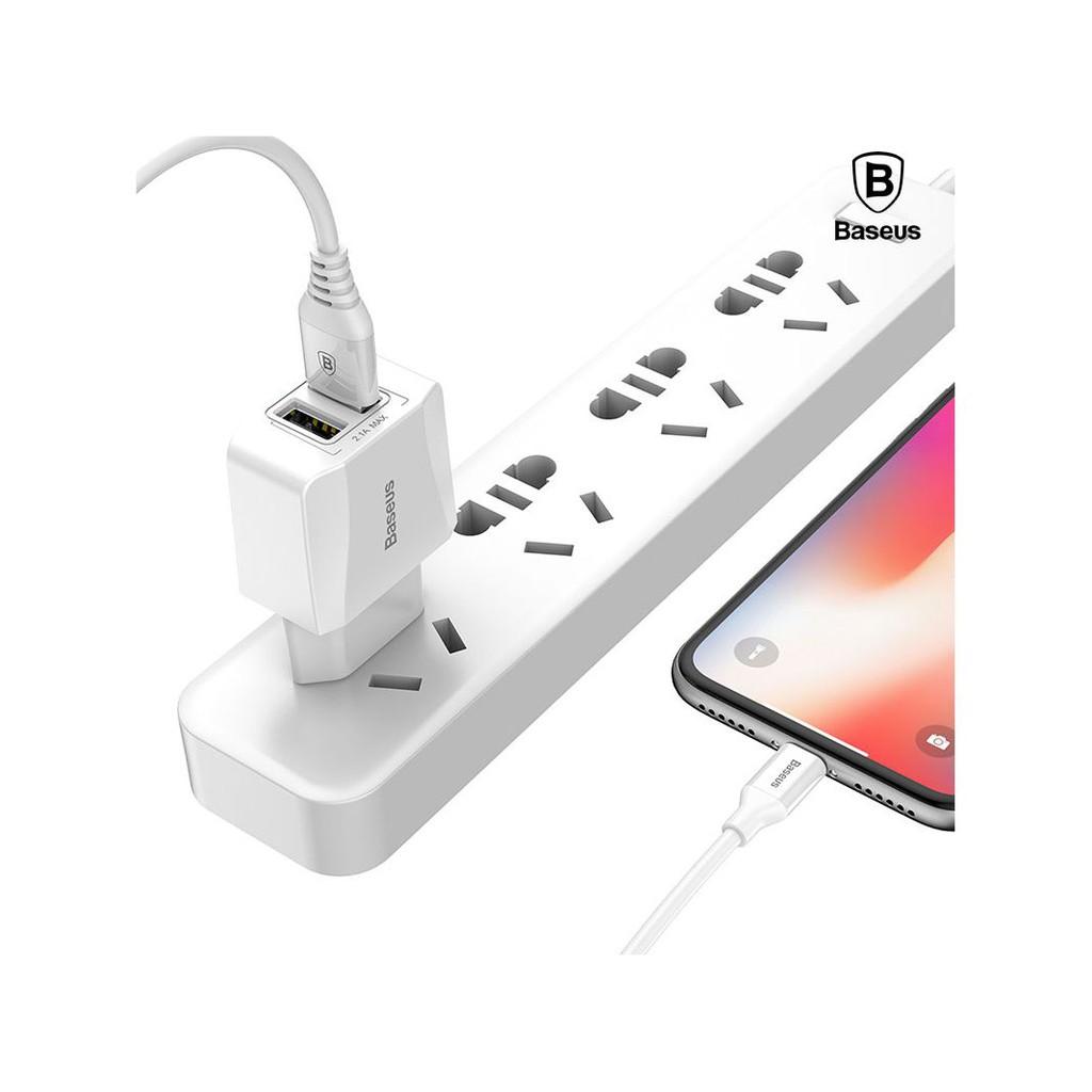 Cóc Sạc nhanh (Apdapter)/ cốc sạc Baseus 2 cổng USB - 2.1A - Sạc đa năng Baseus Mini Dual Charger- Hàng chính hãng