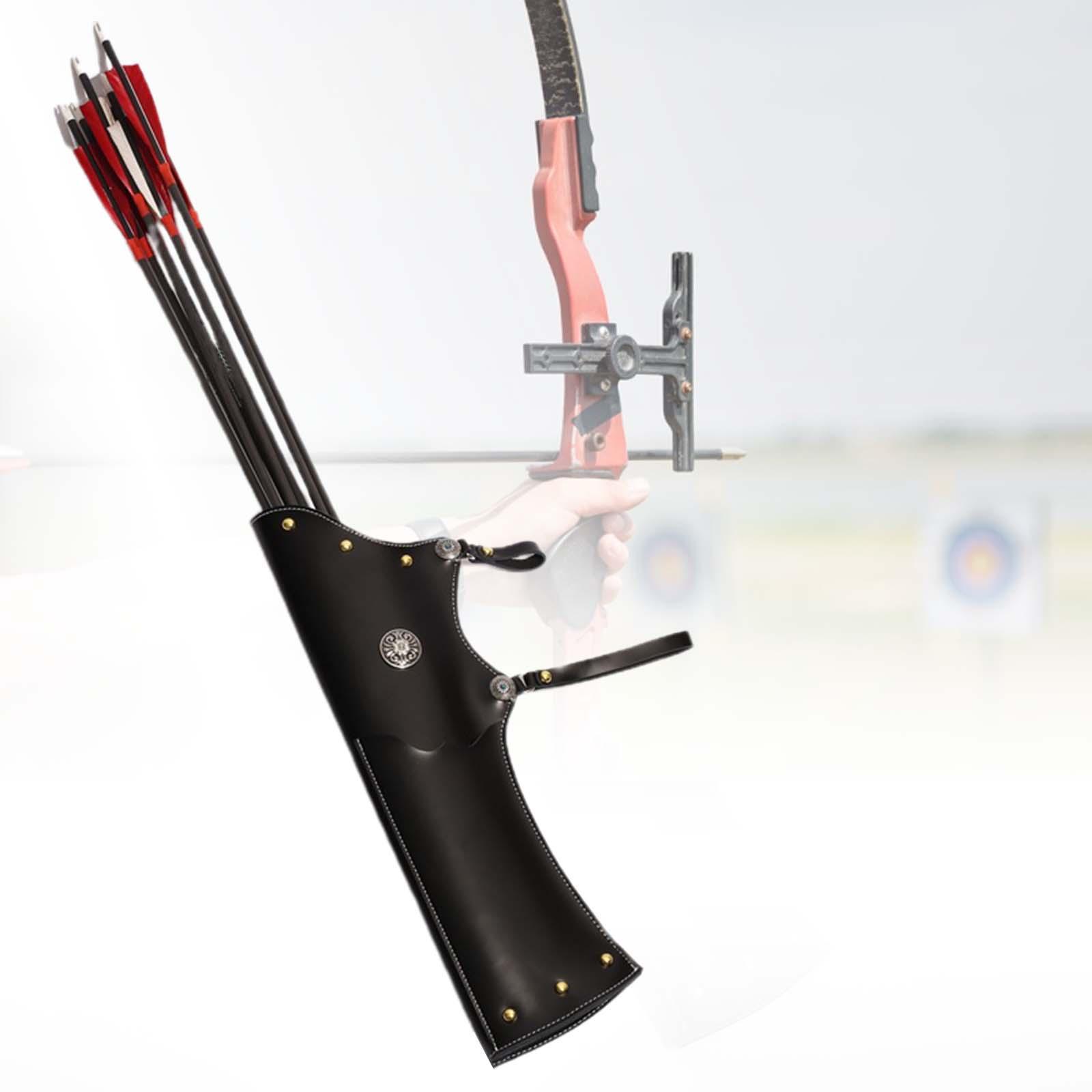 Quiver  Waist Quiver PU Leather Lightweight Hip Bag Hip Quiver Hanging Pot for Training Cosplay Replacement Accessories