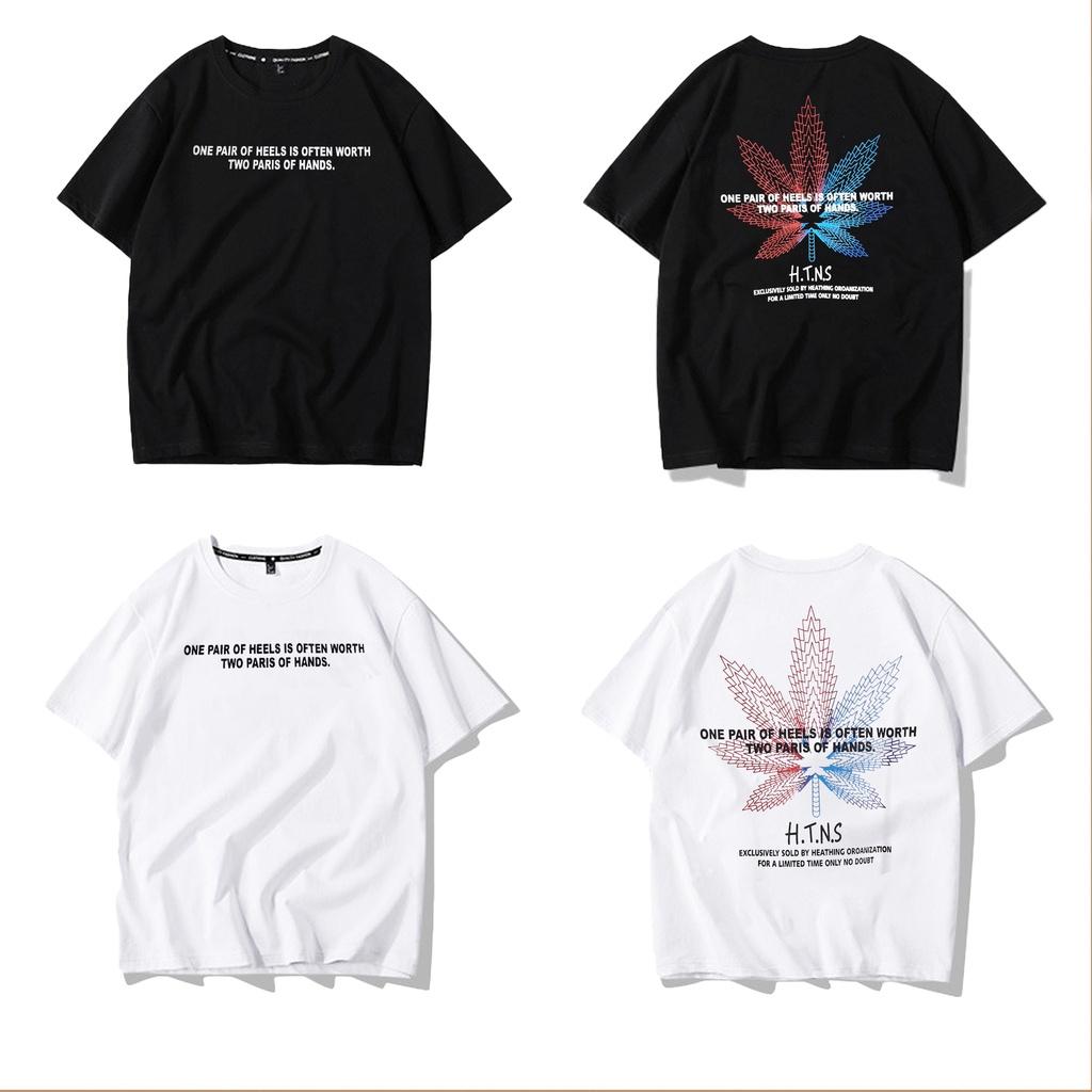 Áo thun nam nữ tay lỡ SAM CLO form rộng Unisex, mặc cặp, nhóm CHIẾC LÁ - 80% COTTON