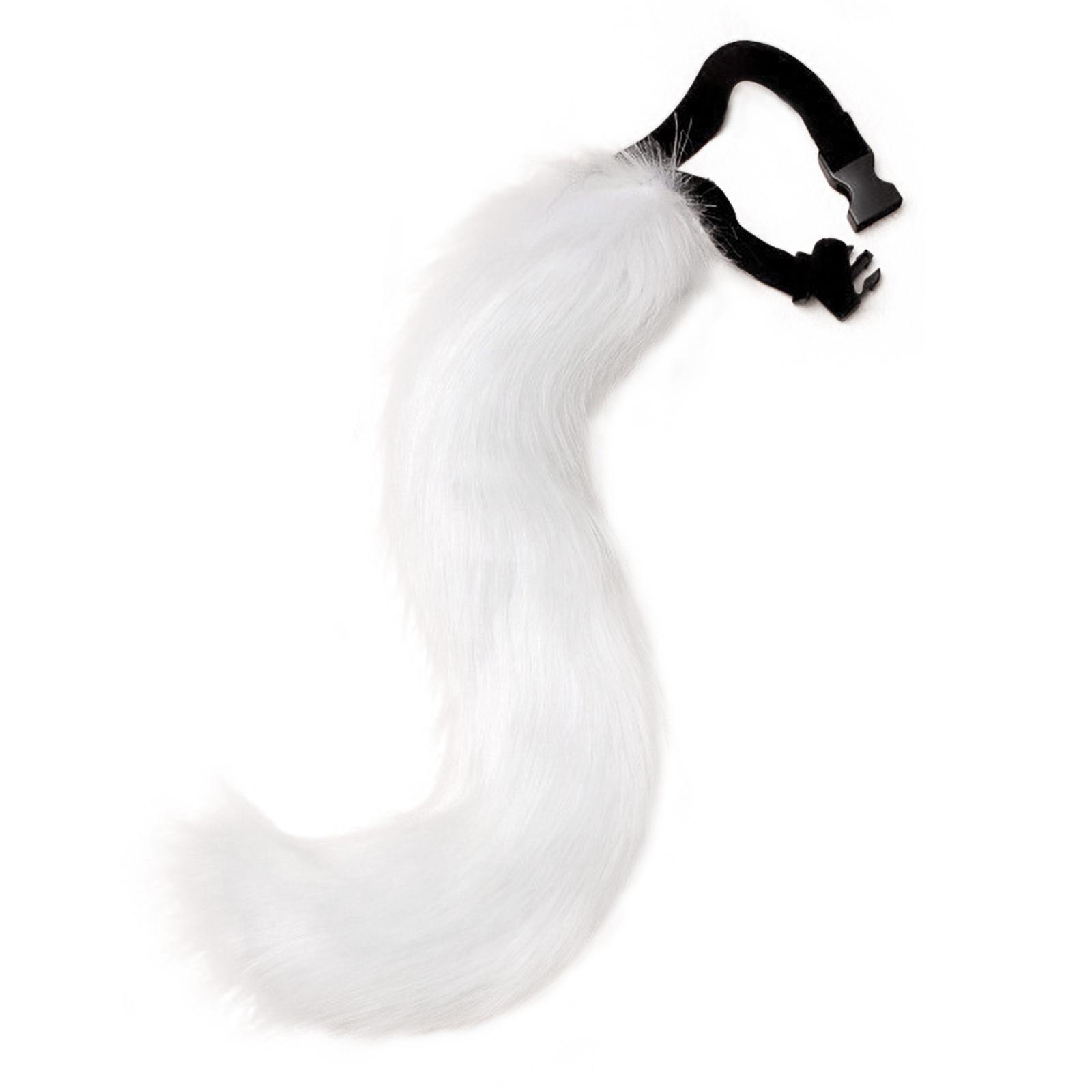 2Pcs  Long Tail Gothic Ears Hair Hoop for Cosplay Costume Kits