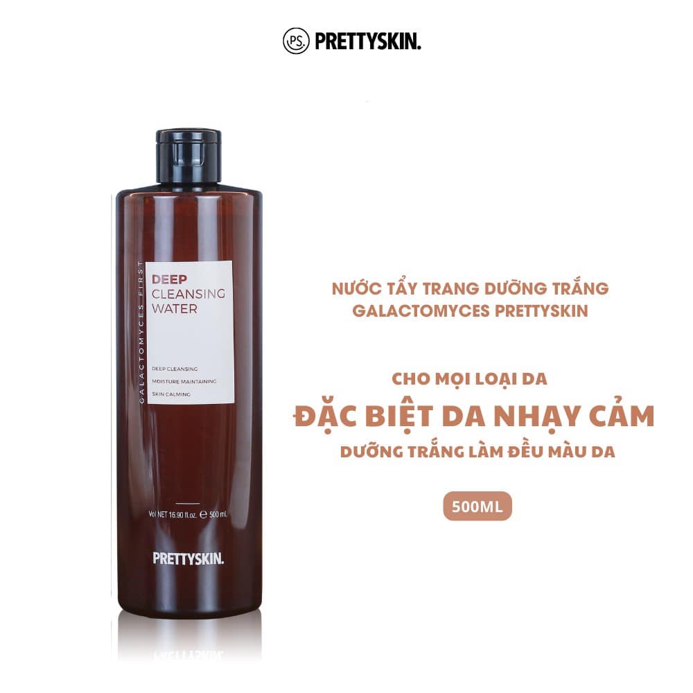 Nước Tẩy Trang Cho Da Dầu Mụn Pretty Skin 500ml - Prettyskin Rau Má Jeju Cica Giúp Sạch Sâu