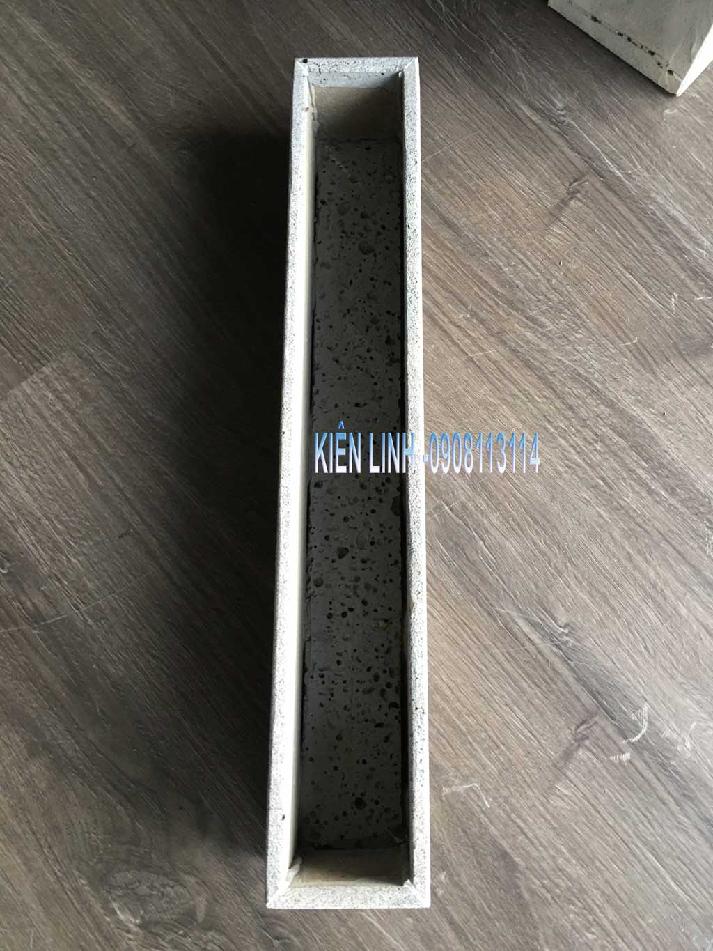 Chậu hình chữ nhật D60x C10x S10cm trồng cây treo tường ban công sân vườn, ốp tường giếng trời đẹp
