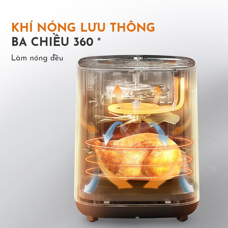 Nồi chiên không dầu GAABOR GA-E45A01 màu đen dung tích 4,5 lít công suất 1400W điều khiển cảm ứng - hàng chính hãng