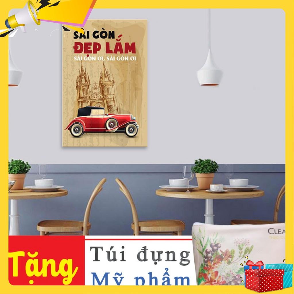 Hình ảnh Tranh trang trí về Sài Gòn | Tranh chữ vintage W2205