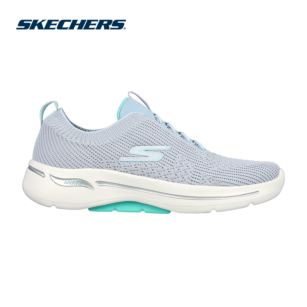 Skechers Nữ Giày Thể Thao Xỏ Chân Tập Gym, Thường Ngày, Đi Học, Đi Làm GOwalk Arch Fit Crystal Waves Arch Fit, Comfort Pillar Technology, Machine Washable, Ultra Go - 124882-GYAQ