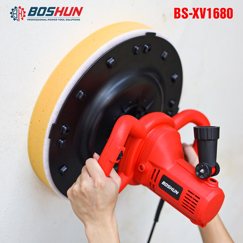 Máy Xoa Vữa Có Đèn, Trát Tường Boshun - Công Suất 2500W - 6 Cấp Độ Chỉnh Lực - 2 Tay Cầm - Có LED Trợ Sáng Xoay 360 Độ - Bảo Hành Chính Hãg 6 tháng phụ kiện