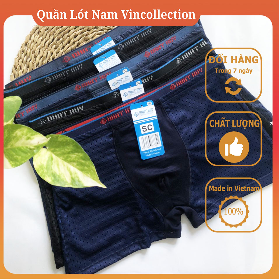 |Combo 9| Quần Lót Nam Đùi Nhật Huy Vải Lưới Lỗ To Thoáng Mát Cao Cấp undewear men Quần lót của nam đùi sexy lưng to học sinh cao cấp  - Quần Lót Nam Vincollection