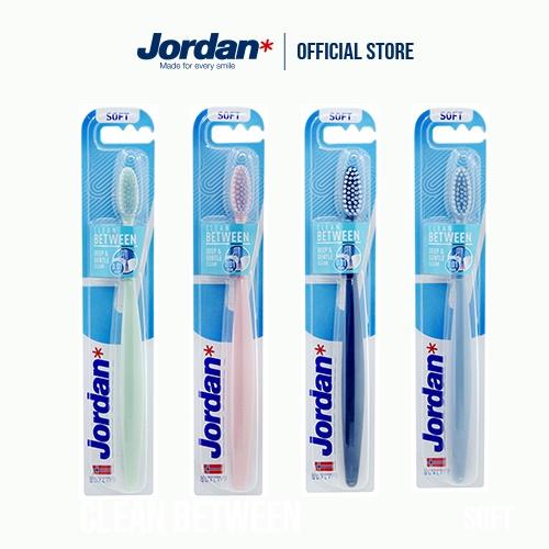 Combo 4 Bàn chải đánh răng Jordan Clean Between, Lông siêu mềm siêu mảnh 0.01mm