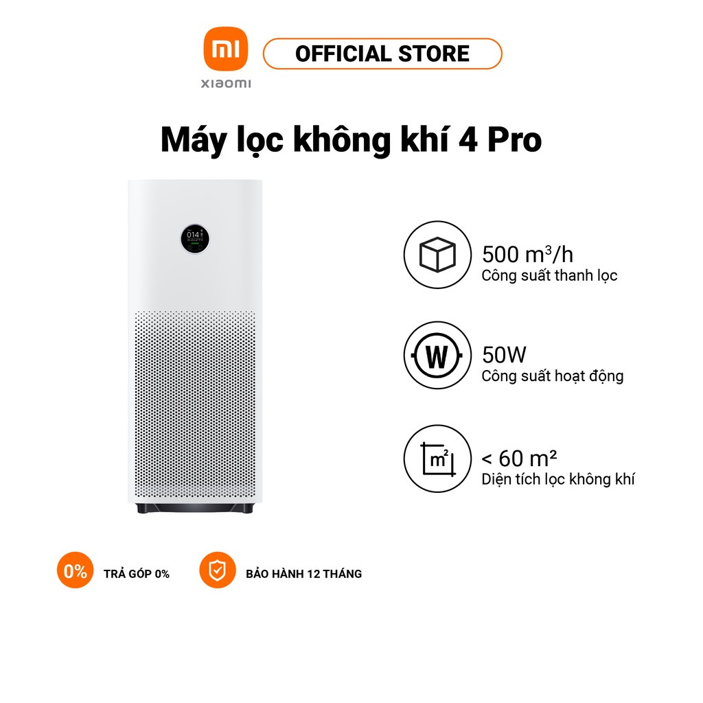 Máy lọc không khí Xiaomi Air Purifier 4 Pro - Hàng Chính Hãng