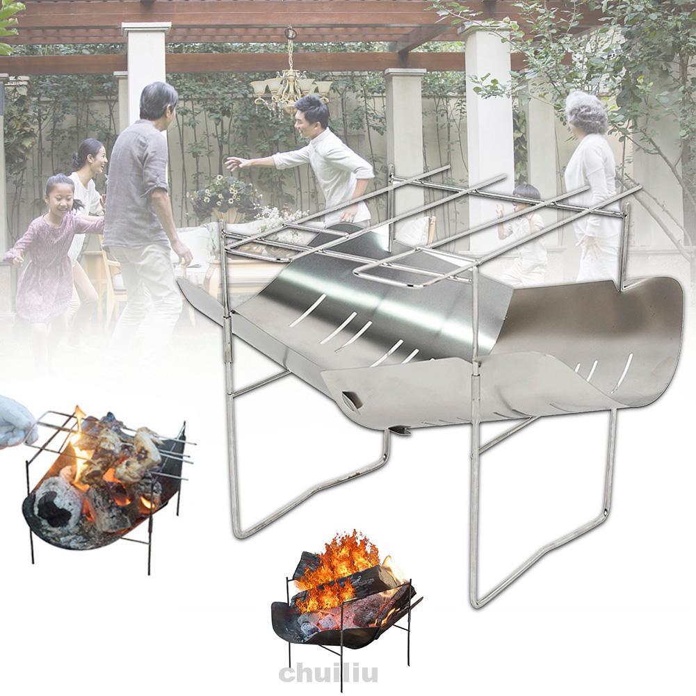 Lò Nướng Bbq Ngoài Trời Bằng Thép Không Gỉ 2 Trong 1