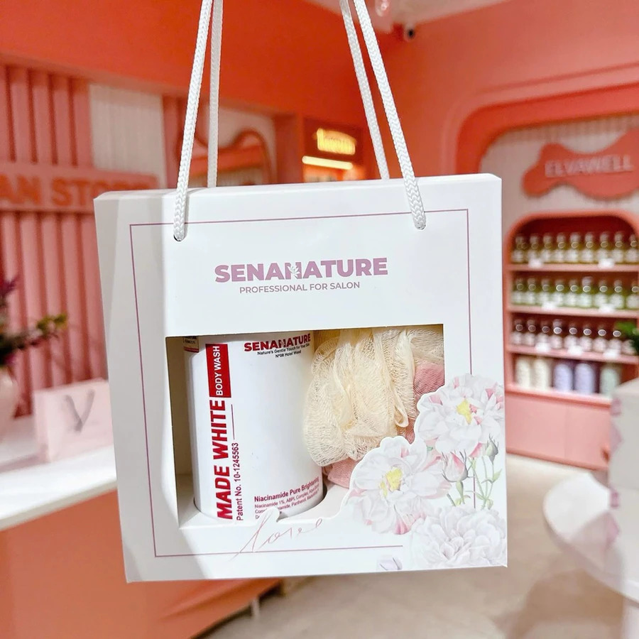 (Set quà tặng) Sữa tắm trắng da senanature made white body wash 500ml - hạn 2028 Hàn Quốc sữa tắm trắng da senanature