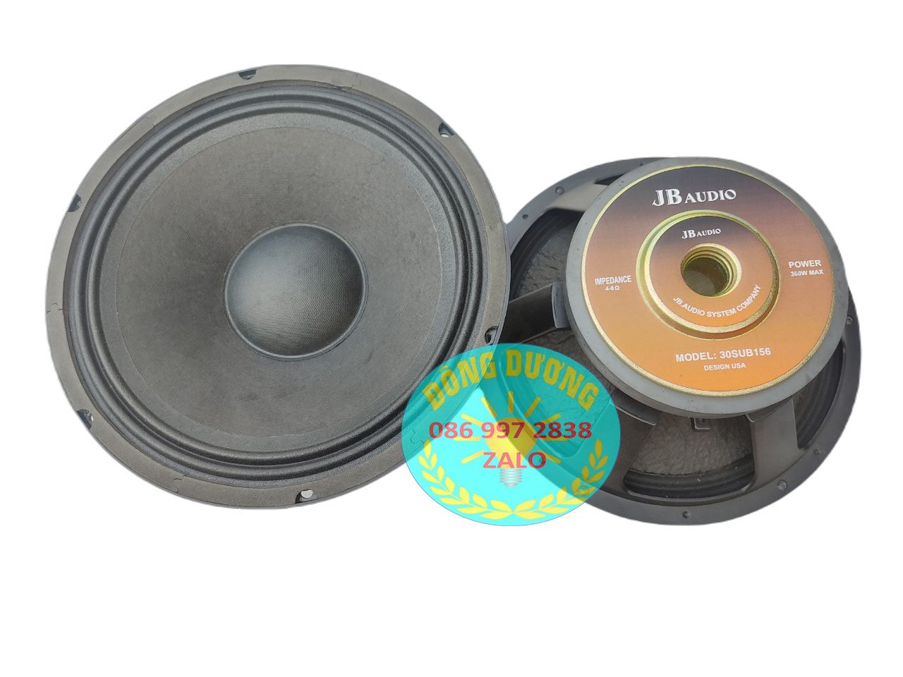 LOA BASS 30 JB AUDIO KHUNG NHÔM TỪ 180 CÔN 38MM - GÂN VẢI 2 XẾP - CỦ LOA RỜI