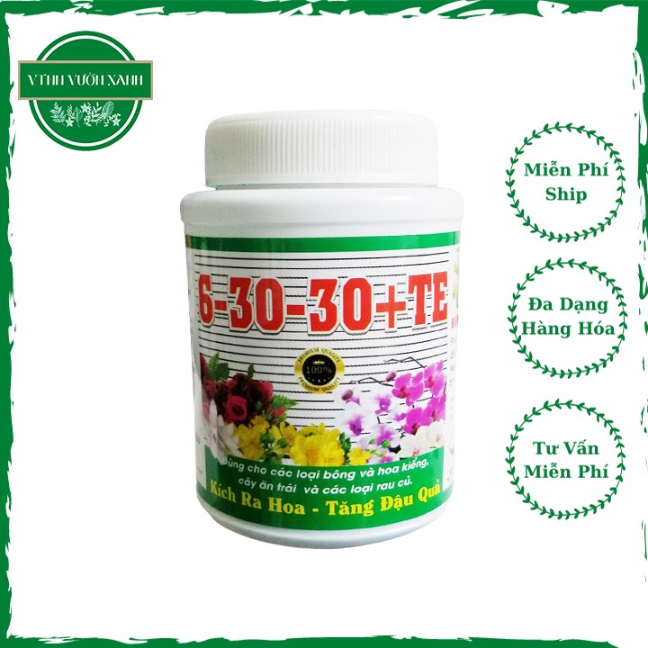 Phân bón NPK 6-30-30+TE kích thích ra hoa đồng loạt chuyên cho hoa kiểng, rau màu, phong lan 100g