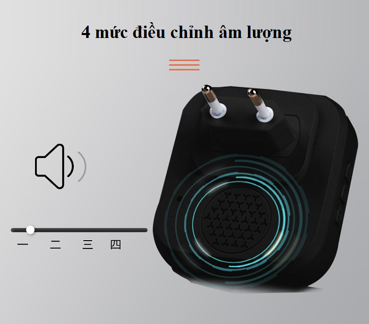 Chuông báo mở cửa gia đình, chung cư, mặt chuông tích hợp hiển thị đồng hồ, tiêu thụ điện năng thấp ( TẶNG 03 NÚT KẸP CAO SU ĐA NĂNG NGẪU NHIÊN )