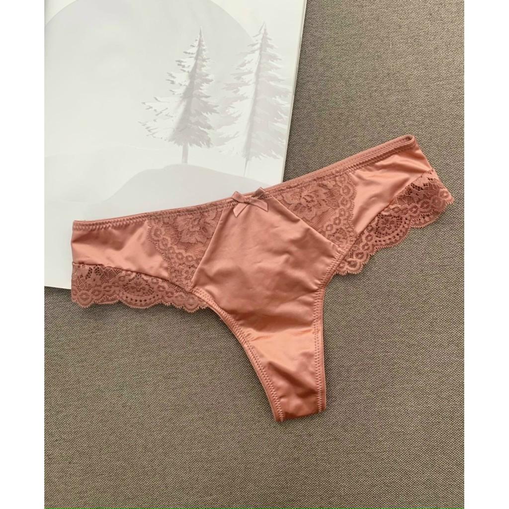 Quần Lót LỤA Lọt Khe viền ren Cao Cấp sexy