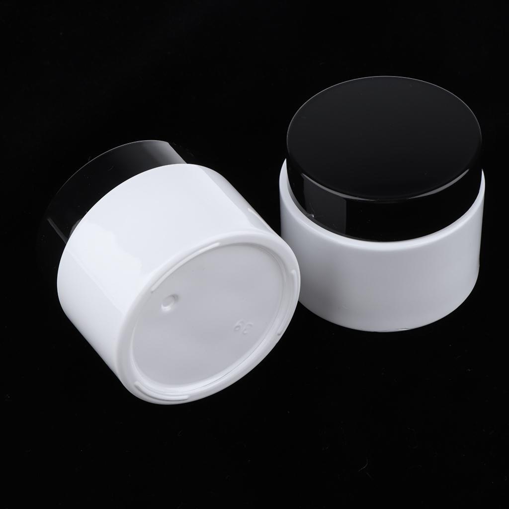 2x Cosmetic Empty Jar Pot Makeup Face Cream Container Glass Bottle 20/30/50g -