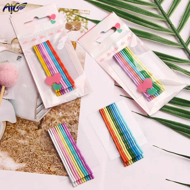 Set 10 Kẹp Tóc, Kẹp Tăm Nhiều Màu Sắc Kiểu Hàn quốc Cực Xinh