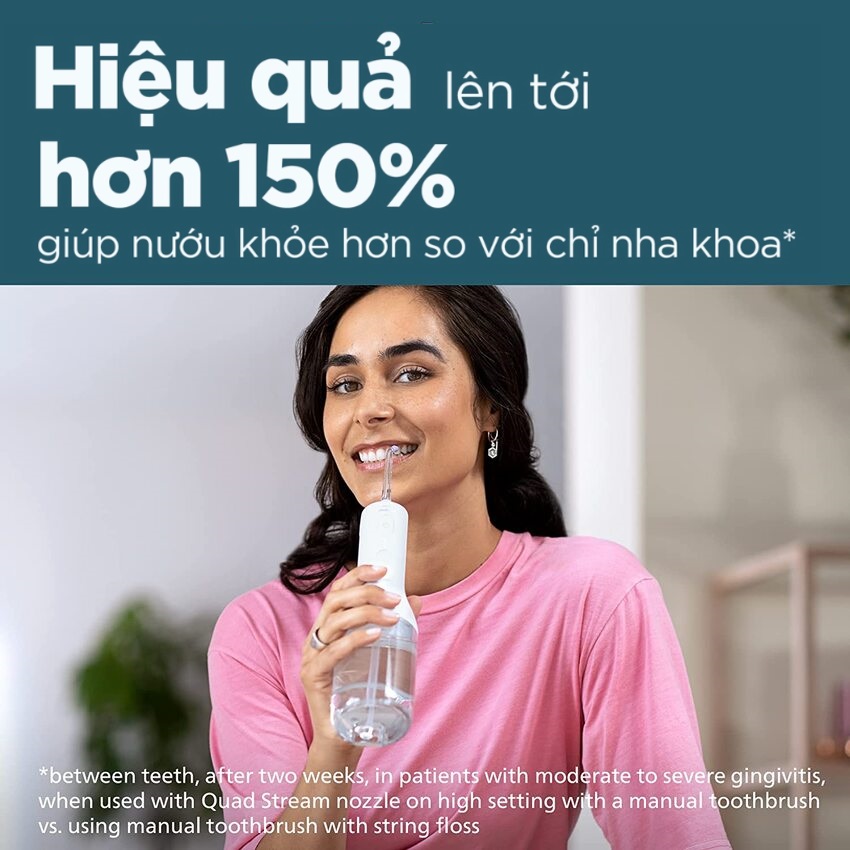 Máy tăm nước Philips Sonicare 3000 HX3806 cao cấp - Bảo hành chính hãng 24 tháng