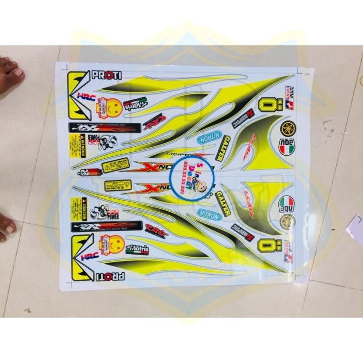 Tem rời xe exciter 2010 lửa trắng xanh ngọc