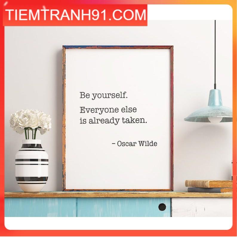 Tranh in cao cấp | Typography-Oscar Wilde Quote, Motivational Print 41 , tranh canvas giá rẻ