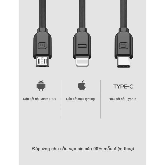 Bộ Sạc điện thoại trên xe ô tô 3 trong 1