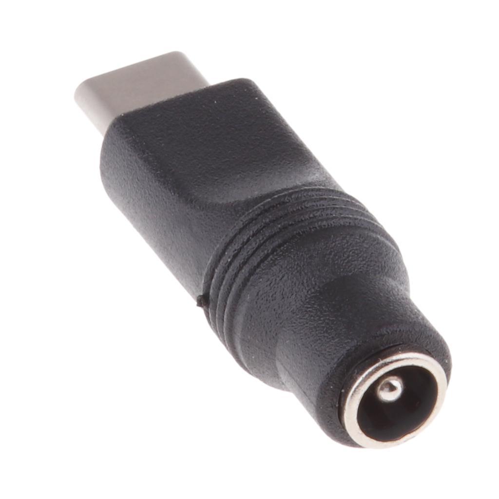 DC Power Adapter Type-C USB Male to 5.5x2.1mm Female Plug for Laptop