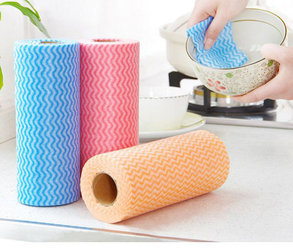 Cuộn khăn vải không dệt lau nhà bếp đa năng - HT