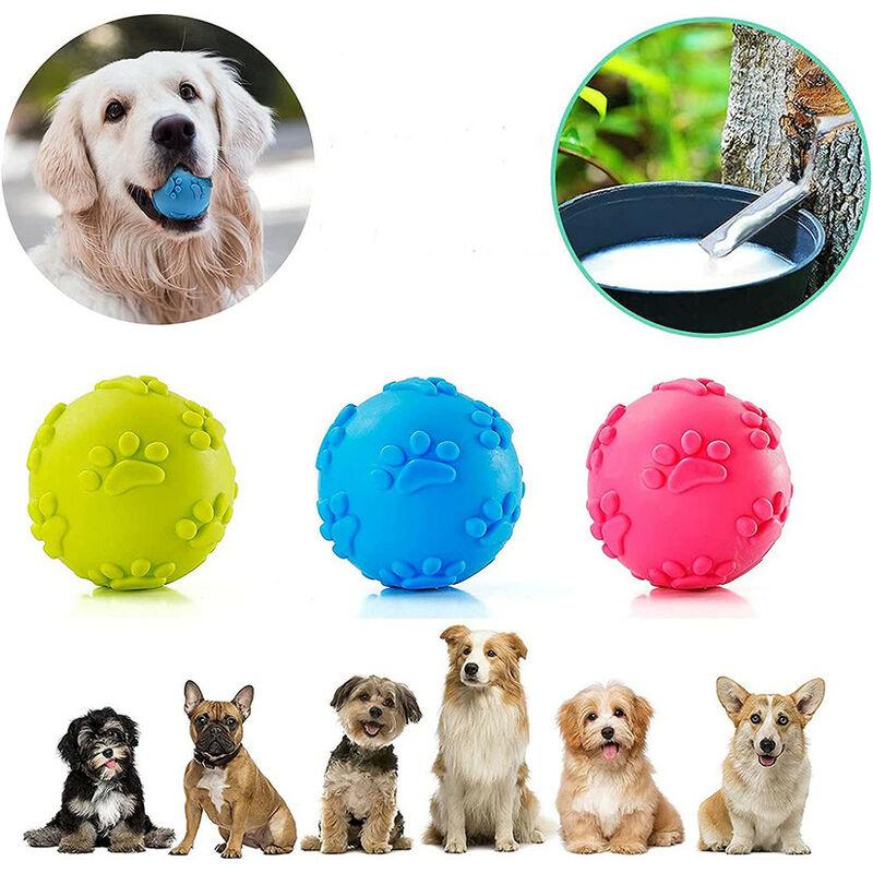 Ball Dog Ball, Dog Toy Ball, Toy Ball để tạo ra chó, đồ chơi tương tác cho chó, cao su, cho các cuộc đua vừa và nhỏ, 3 gói