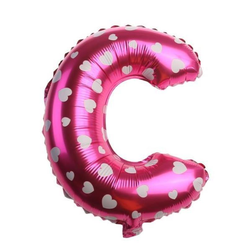 Bong bóng chữ cái màu hồng 35 cm