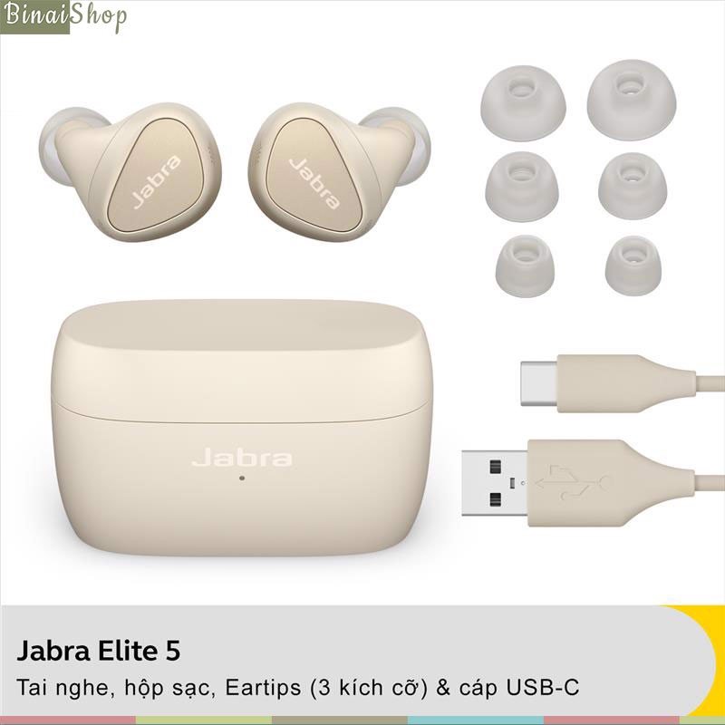 Jabra Elite 5 - Tai Nghe Nhét Tai True Wireless, Bluetooth, ANC - Quà Tặng sạc không dây- Hàng chính hãng