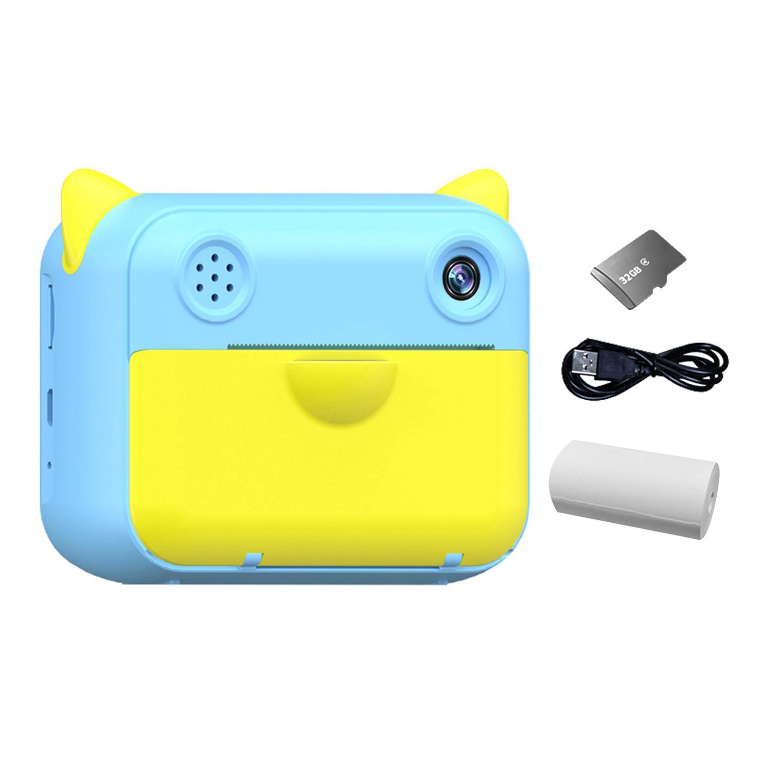 Kids Children Video Recorder Digital Cameras Instant Print Camera 2.4 Inch IPS Screen with 32GB SD Card for Boys Girls Birthday Gifts