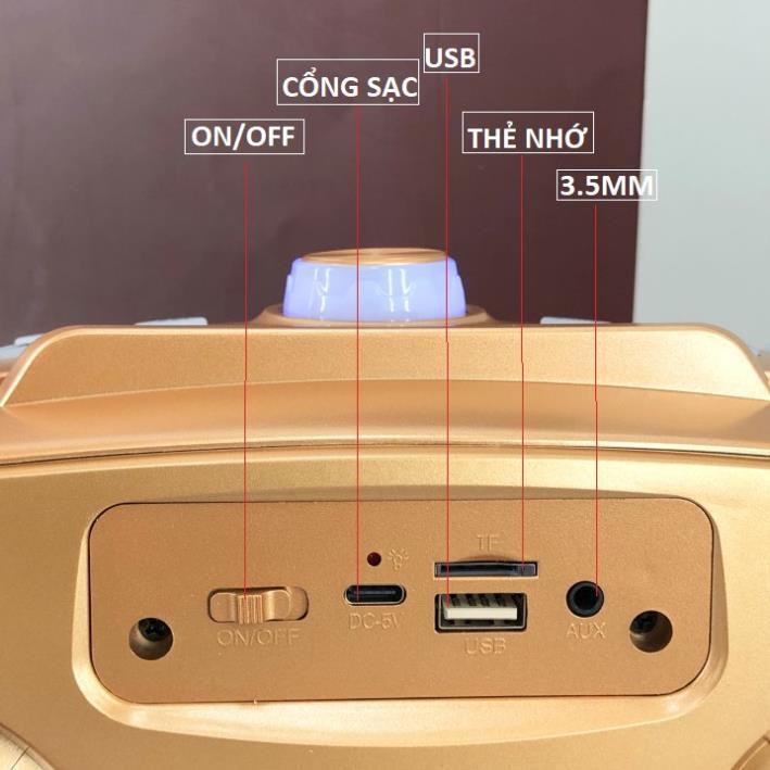 Loa Karaoke Bluetooth Kèm 2 Micro Cực Hay Mắt Cú SD 306 Plus