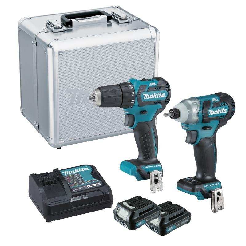 BỘ MÁY KHOAN VÀ VẶN VÍT DÙNG PIN 12V 250W MAKITA CLX210SX1 - HÀNG CHÍNH HÃNG